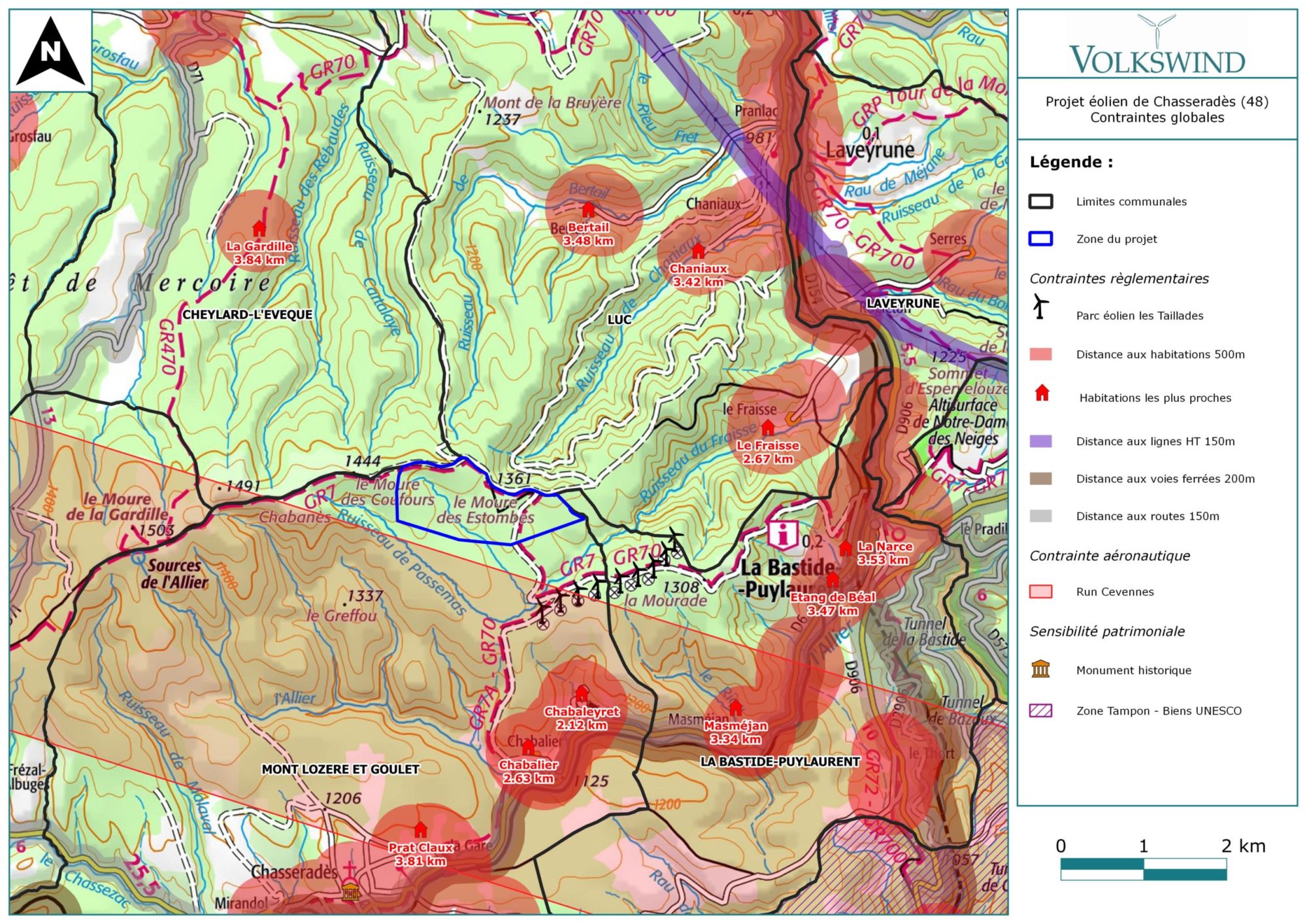 carte des contraintes